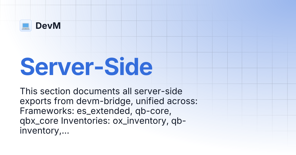 Server-Side | DevM
